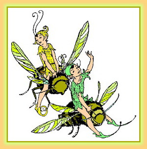 Pixies Ridng Bees